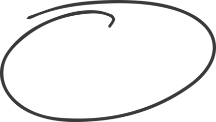 Highlight pen line. Hand drawn circle underline sketch. Oval pencil stroke. Doodle mark scribble. Ellipse and round emphasis