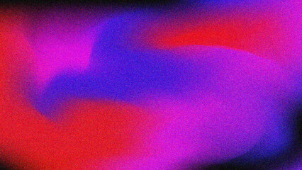 Vibrant Abstract Noisy red  pink and purple gradient wave on pale turquoise grainy background