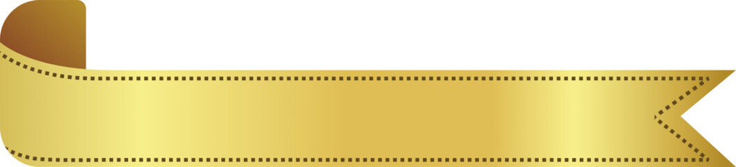 Gold Ribbon PNG - Elegant and Luxurious tag banner isolate transparent background