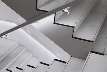 Obraz premium Graphic staircase in a building