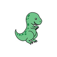 a of funny cartoon dinosaur