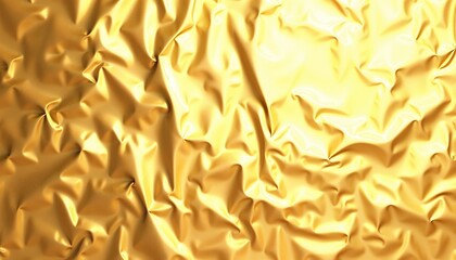 Obraz premium Wrinkled golden metallic texture background