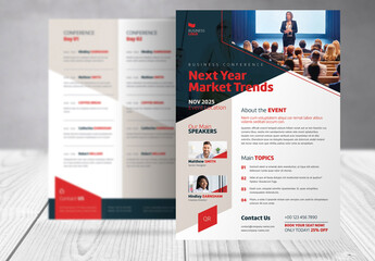 Business Conference Agenda and Program Flyer