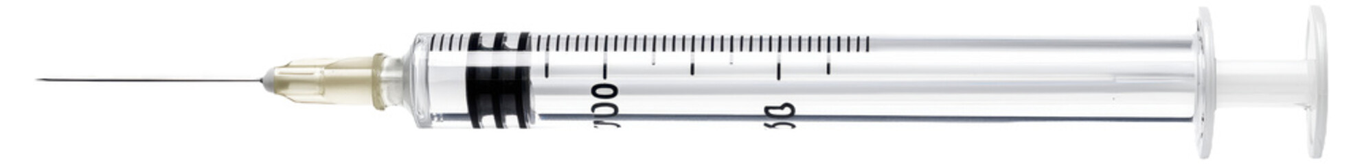 PNG Medical syringe with a clear barrel and needle