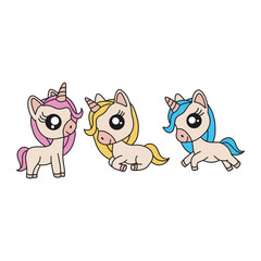 set of funny animals