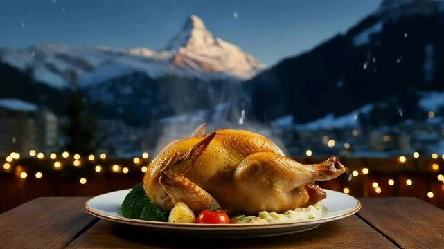 hot steaming chicken broast, christmas recipes, chicken broast, thanksgiving chicken broast, food stock videos, stock videos, foods videos, viral food recipes, chicken broast, winter food videos