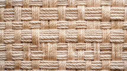 Natural Fiber Woven Texture Background Showcasing Intricate Design with Neutral Tones for Home Decor and Craft Projects