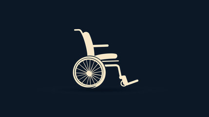 Fototapeta premium Wheelchair icon with a smooth and modern design Accessibility in healthcare, medical icon