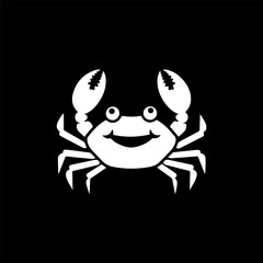 Crab icon vector. Crab silhouette. Isolated crab on white background
