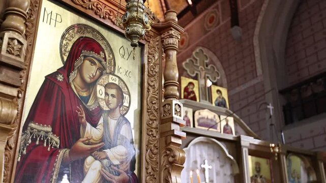 entourage in Romanian Orthodox church
