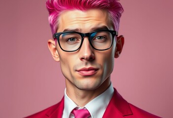 Photorealistic portrait of an eccentric male