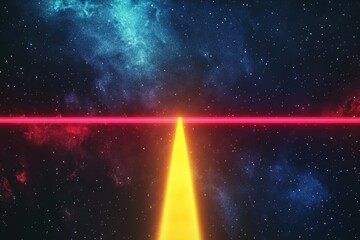 Obraz premium Yellow line amidst starry space
