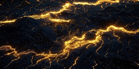 Black and gold background with a yellow line