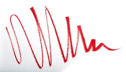 red pencil strokes isolated on transparent background

