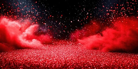 Red background with red and black specks