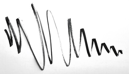 black pencil strokes isolated on transparent background