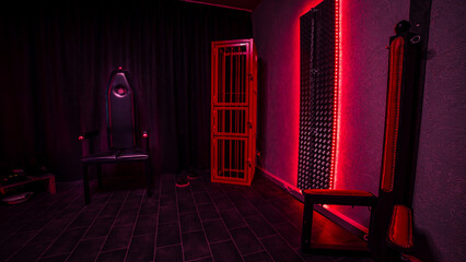 Spielzimmer BDSM Dominastudio Sling Thron 