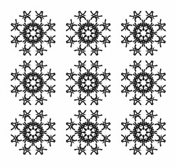 seamless snowflakes ornament pattern (background)