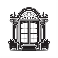 Open Door Icon Vector Design