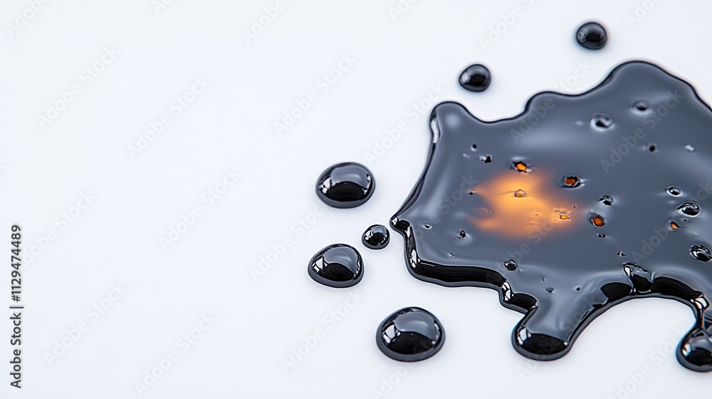 Poster detailed view of burnt paper isolated on a white surface. the interplay of light and shadows highlig