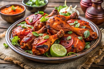 Grilled chicken with vegetables