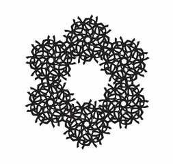 floral ornament frame pattern (mandala)