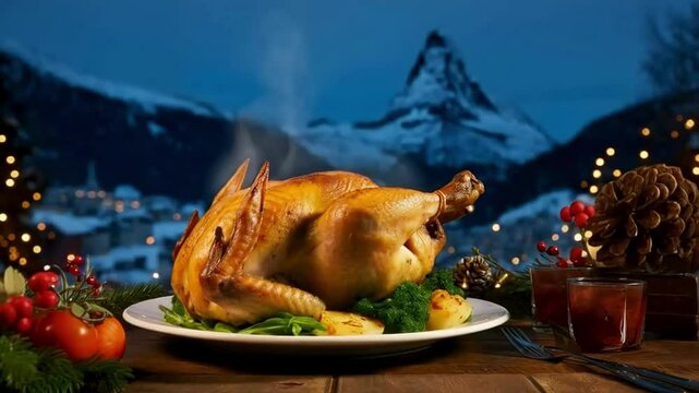 hot steaming chicken broast, christmas recipes, chicken broast, thanksgiving chicken broast, food stock videos, stock videos, foods videos, viral food recipes, chicken broast, winter food videos