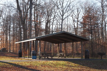 A picnic area in the park.