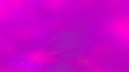 Grainy fluorescent abstract background with blurred lights in shape of star or snowflake. Bright pink purple gradient backdrop, copy space. Defocused disco ball reflections. Noise texture wallpaper