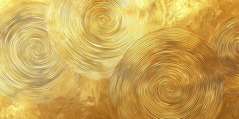 Gold background with circles on it