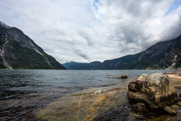 View over the Eidfjord, a fjord in Norway.