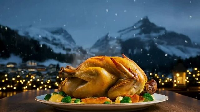 hot steaming chicken broast, christmas recipes, chicken broast, thanksgiving chicken broast, food stock videos, stock videos, foods videos, viral food recipes, chicken broast, winter food videos