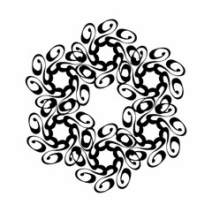 abstract floral ornament pattern design (mandala)