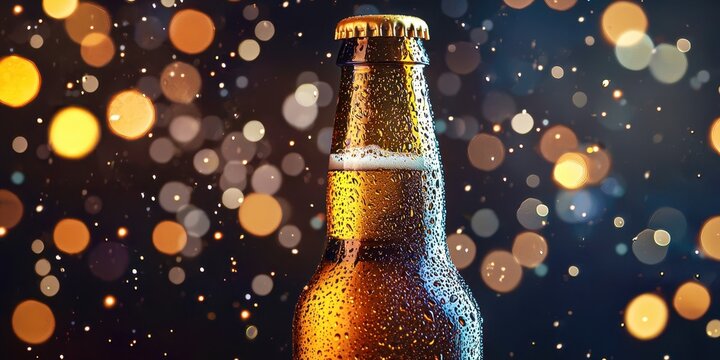 Bottle of beer with a cap on it