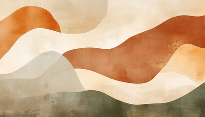 Obraz premium Abstract geometry in warm earthy tones