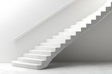 Fototapeta premium abstract white basement stairway to the day light 3d render illustration