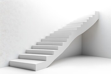 Fototapeta premium abstract white basement stairway to the day light 3d render illustration