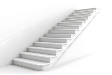 Conceptual whit blank staircase go to light at the end for success concept background