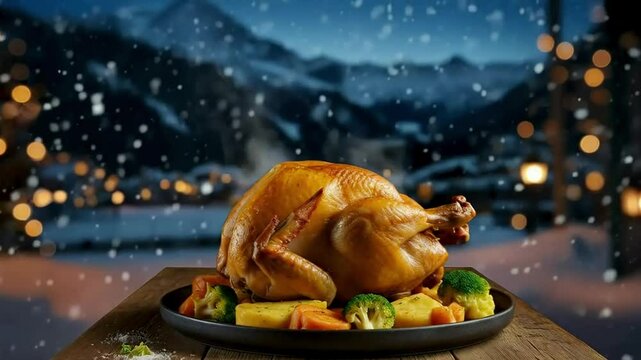 hot steaming chicken broast, christmas recipes, chicken broast, thanksgiving chicken broast, food stock videos, stock videos, foods videos, viral food recipes, chicken broast, winter food videos