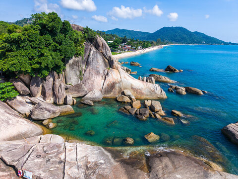 Grandfather and Grandmother Rocks, Hin Ta Hin Yai, in koh Samui island, Thailand