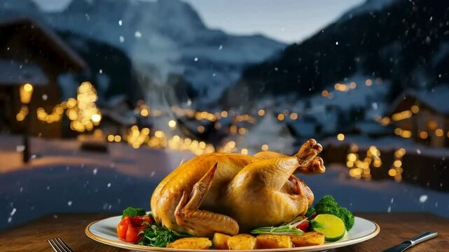 hot steaming chicken broast, christmas recipes, chicken broast, thanksgiving chicken broast, food stock videos, stock videos, foods videos, viral food recipes, chicken broast, winter food videos
