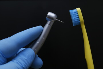 Hand instruments used in dental treatments to clean decayed tissues in the tooth structure and to remove stains from tooth surfaces. dental treatment dental before after © UniqDream