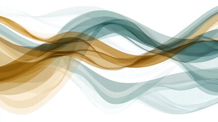 Fototapeta premium A wave of color with a blue and green stripe. Illustration