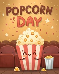 Caramel popcorn and cheese popcorn bucket 