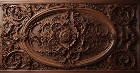 Elegant wooden wall decoration with elaborate patterns, marquetry, artistic, decoration, parquet, wood