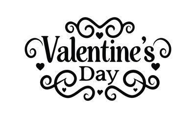 Valentine's Day icon logo on wihite background