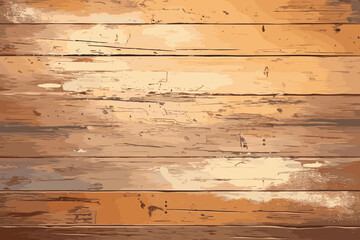 Fototapeta premium Wooden surface with splatters of paint on it. The surface is brown and has a grainy texture flat vector illustration