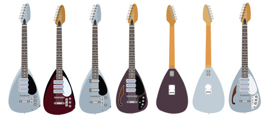 Exotic American Psicodelic Teardrop Electric Guitars