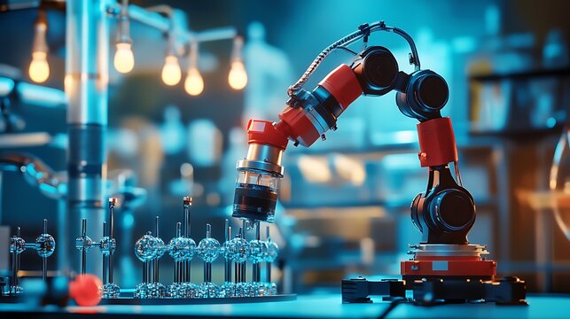 AI-powered nanobots conducting physics experiments at the molecular level