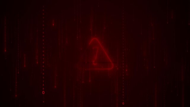 Cyber security digital glitch effect with noise background. Error signal. Virus code and software hack concept. Computer hacked Alert Message, System Virus, Hack screen attack, hacking warning message
